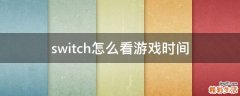 switch怎么看游戏时间