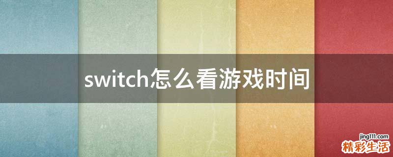 switch怎么看游戏时间