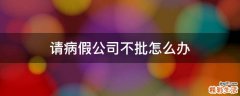 请病假公司不批怎么办
