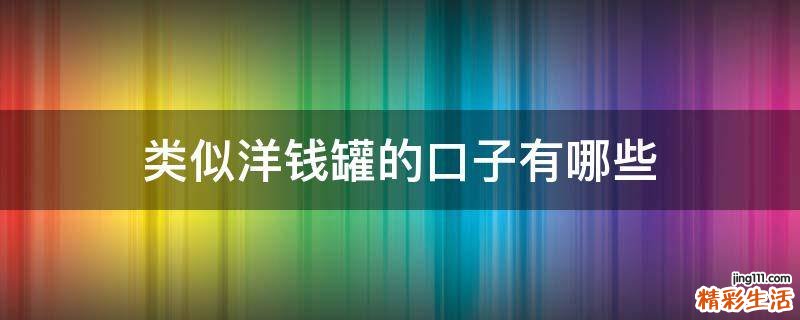 类似洋钱罐的口子有哪些