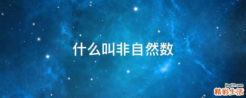 什么叫非自然数