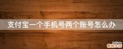 支付宝一个手机号两个账号怎么办