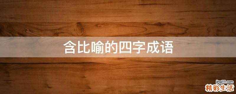 含比喻的四字成语