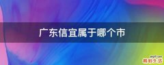 广东信宜属于哪个市