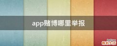 app赌博哪里举报