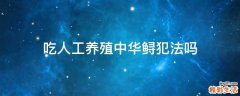 吃人工养殖中华鲟犯法吗
