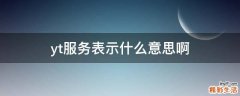 yt服务表示什么意思啊