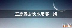 王彦霖去快本是哪一期