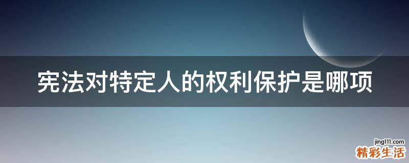 宪法对特定人的权利保护是哪项