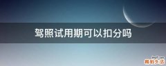 驾照试用期可以扣分吗