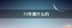 73年属什么的