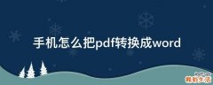 手机怎么把pdf转换成word