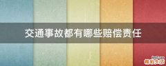 交通事故都有哪些赔偿责任