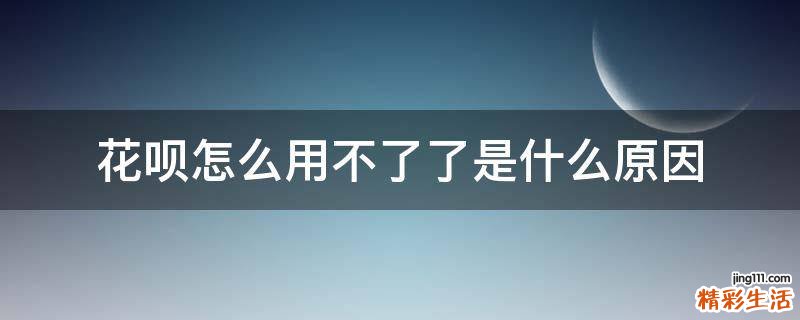 花呗怎么用不了了是什么原因