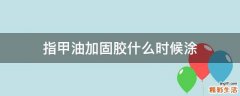 指甲油加固胶什么时候涂