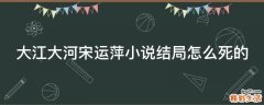 大江大河宋运萍小说结局怎么死的