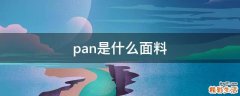 pan是什么面料