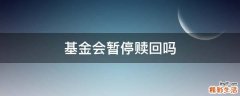 基金会暂停赎回吗