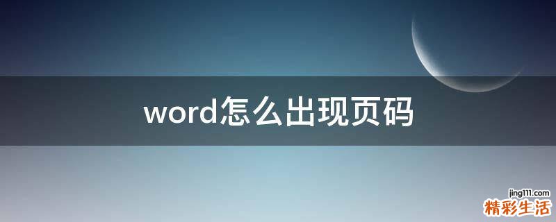 word怎么出现页码
