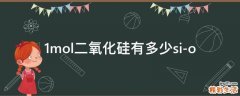 1mol二氧化硅有多少si-o
