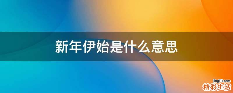 新年伊始是什么意思