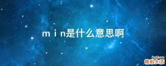 mⅰn是什么意思啊