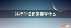 补行车证都需要带什么