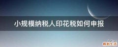 小规模纳税人印花税如何申报