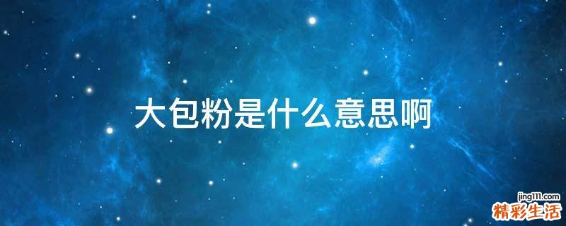 大包粉是什么意思啊