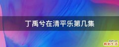 丁禹兮在清平乐第几集