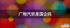 广物汽贸是国企吗