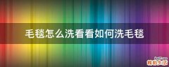 毛毯怎么洗看看如何洗毛毯