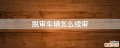 脱审车辆怎么续审