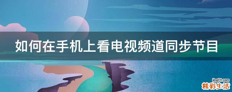 如何在手机上看电视频道同步节目