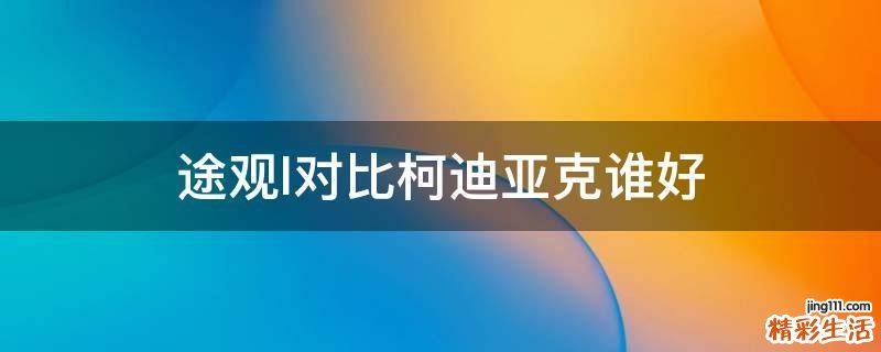 途观l对比柯迪亚克谁好
