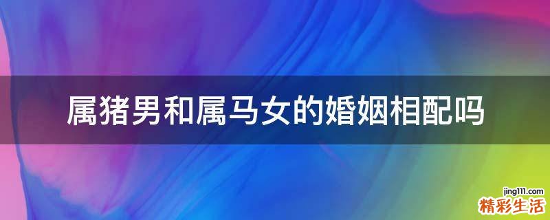 属猪男和属马女的婚姻相配吗