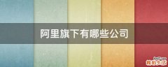 阿里旗下有哪些公司