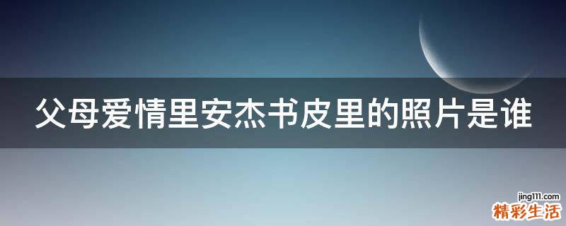 父母爱情里安杰书皮里的照片是谁