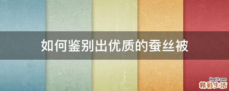 如何鉴别出优质的蚕丝被