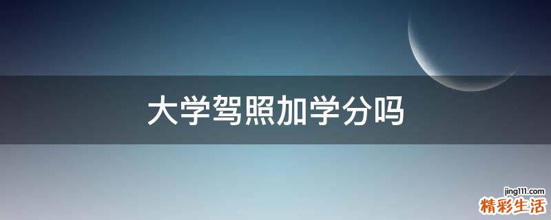 大学驾照加学分吗