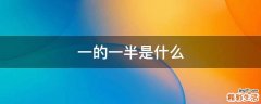 一的一半是什么