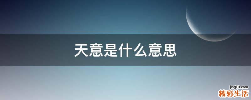 天意是什么意思