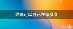 猫咪可以自己在家多久