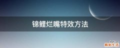 锦鲤烂嘴特效方法