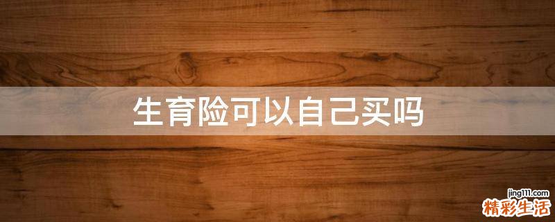 生育险可以自己买吗