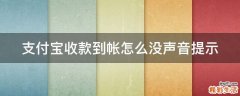 支付宝收款到帐怎么没声音提示