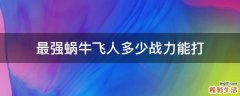最强蜗牛飞人多少战力能打