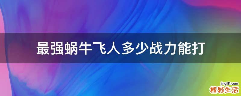 最强蜗牛飞人多少战力能打