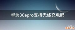 华为30epro支持无线充电吗