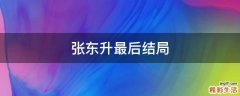 张东升最后结局
